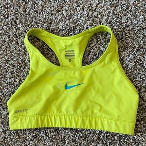 Nike Dri-Fit Women’s Sports Bra // Medium // Neon Yellow